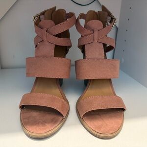 Charlotte Russe Blush Strappy Sandals